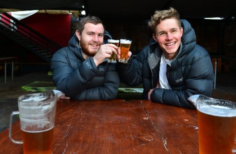 Sharing a few jugs at the Captain Cook Tavern to celebrate some unexpectedly good marks are...
