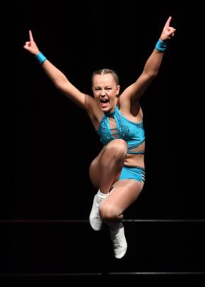 Philippa King, of Taieri College / Jump Start Aerobics, competes in the NZCAF secondary novice...