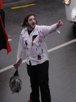 Zombies in and around Queenstown's Haunted House float in the Queenstown Street Parade proved a...