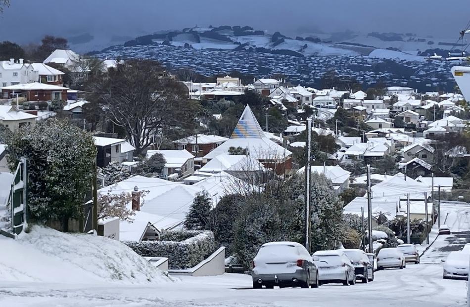 A view over Dunedin from Durham St in Mornington on Thursday morning. Photo: Stephen Jaquiery