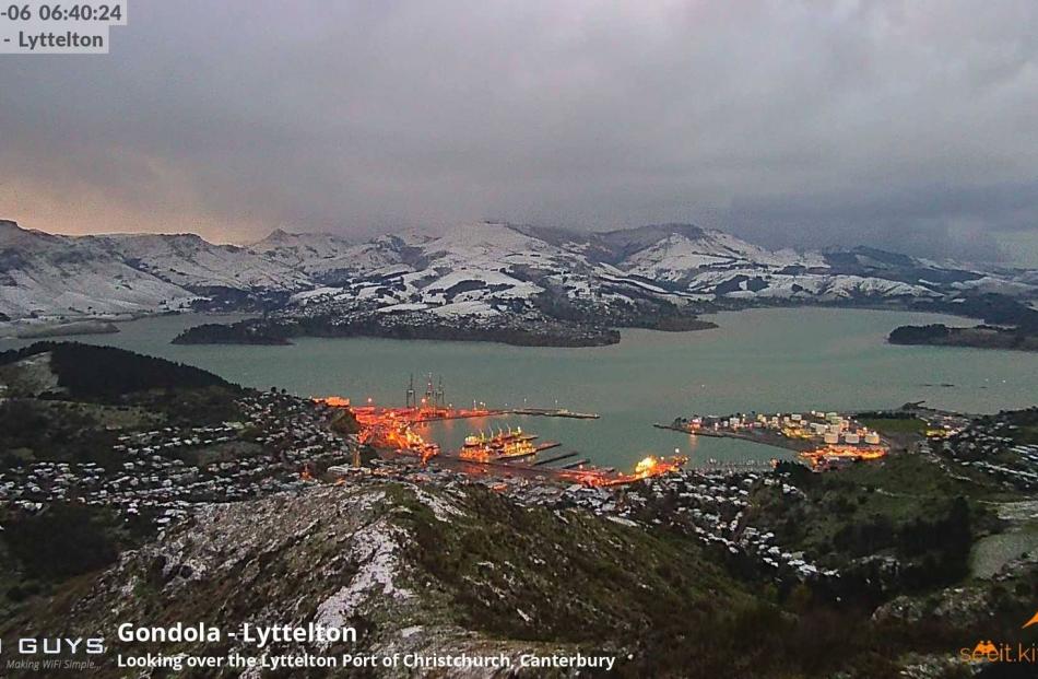 The view from the Christchurch Gondola.Photo: Supplied via Canterbury Weather Updates