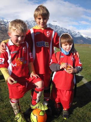 Ryan Davis (5), with brothers Matthew (9) and Liam (4), all of Lowburn.