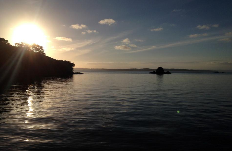 Sunrise at Rakino Island.