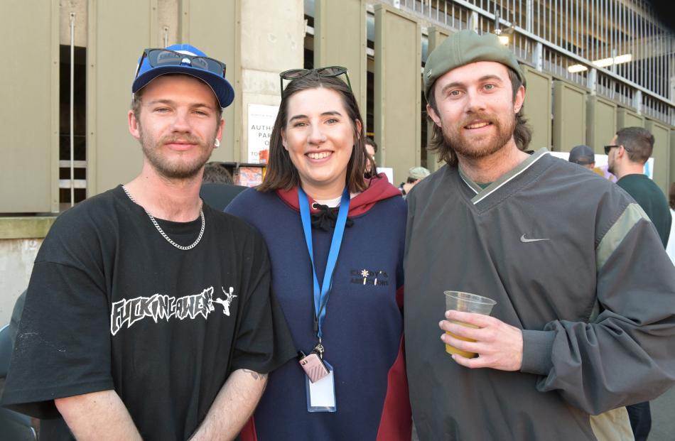 Jai Langham and Naomi Taylor both of Christchurch, and Larry Dench, of Dunedin.