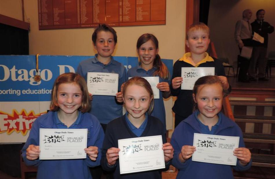Two teams from one Oamaru school tied for second at the spelling quiz in Timaru last night. They...