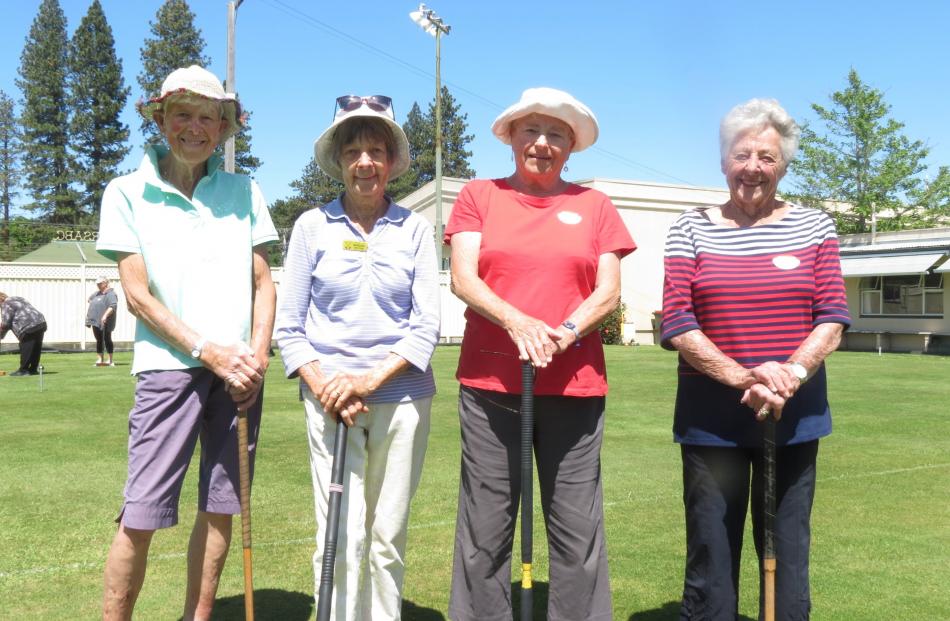 Alexandra residents Sue Mort, Marion Peyton, Arielle Bazley and Val Braidwood.