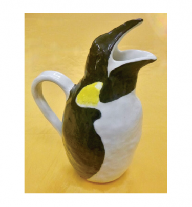 Ceramic jug, Hamish Cormack, Emperor penguin,$200 from Otago Art Society at the Railway Station