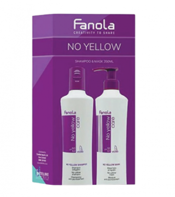 Fanola No Yellow Gift Pack $42.00. Neutralises yellow tones in blonde hair for a brighter, cooler...