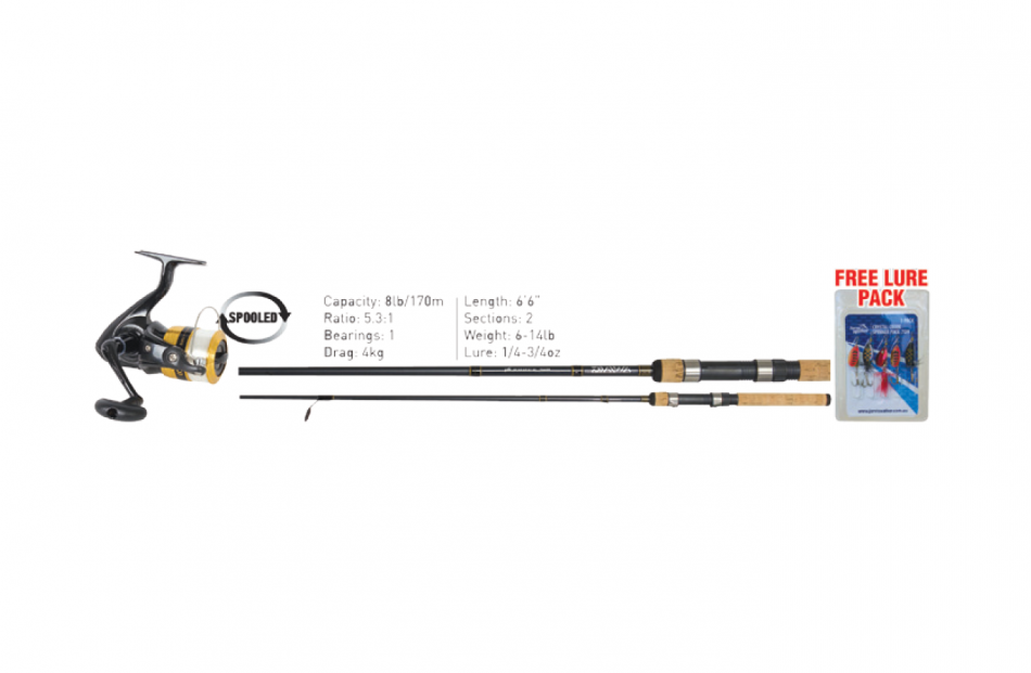 Diawa Spin Rod Combo with lures - $79.99 from Hunting and Fishing Dunedin