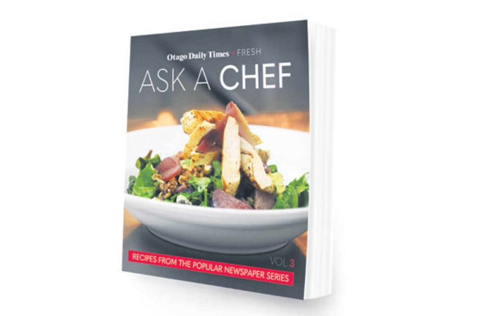 Ask a Chef Vol. 3 - $29.99 or $25 for ODT Subscribers from the ODT Store www.store.odt.co.nz
