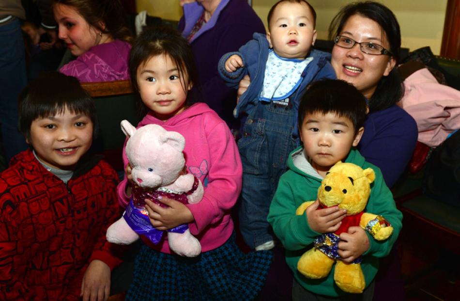 Rebecca Wong of Dunedin, with Caleb (9), Melissa (4), Ethan (9 months) and Jayden (2).