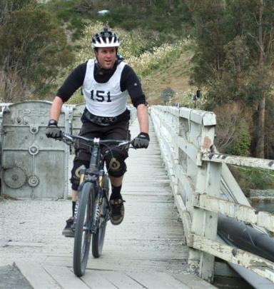 Fraser Gordon from team KJet during the first cycle leg.