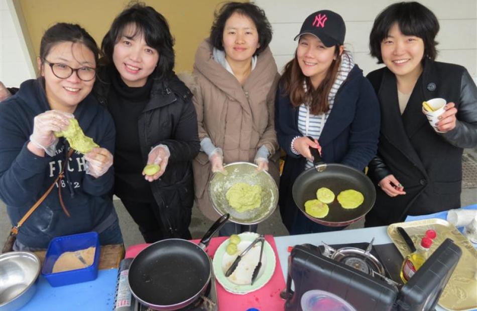 Parents (from left) Soran Kim, Eunjin Kang and Mi Young, with teacher Miran Kim, and parent Sunju...