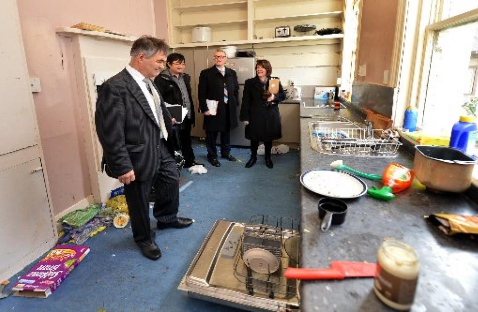 Best and Worst Landlord Awards judges (from left) Dunedin Mayor Dave Cull, Otago University...