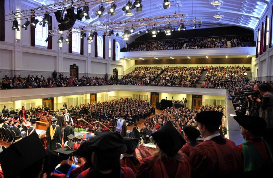 The University of Otago  graduation ceremony returned to the Dunedin Town Hall on Saturday, after...