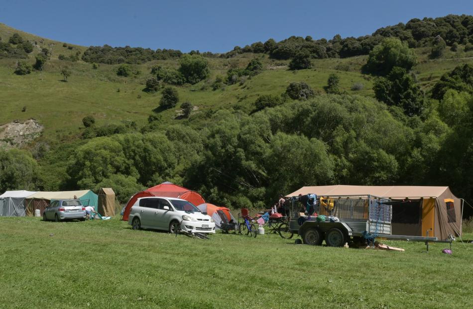 Tents were up at Bucklands Crossing yesterday as family campers flocked to pick the perfect spot...
