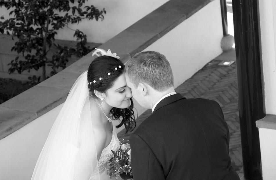 Larisa Matiagina and Christopher Swift, whose marriage was celebrated at Knox Church, Dunedin in...