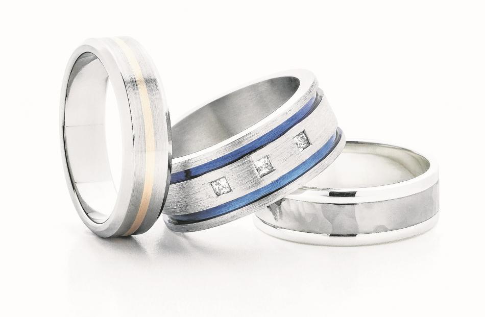 Men's titanium wedding rings at Daniels Showcase Jewellers.