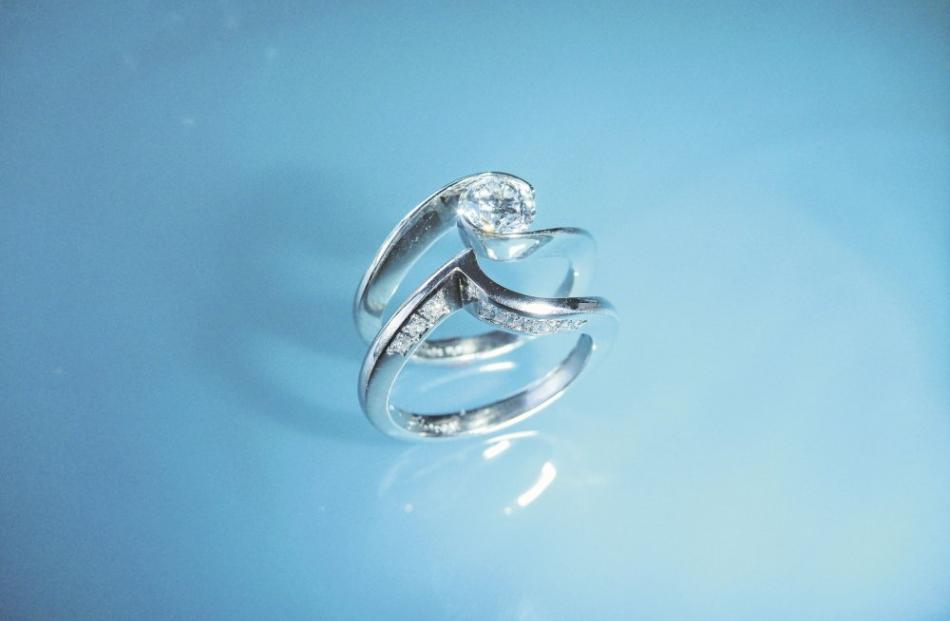 Platinum and diamond ring by Chris Idour.