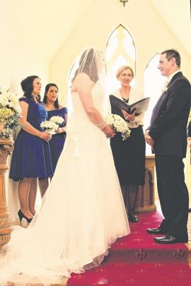 Robert Whale and Lisa Gilberd at their wedding ceremony in Queenstown last November. PINK PANTHER...