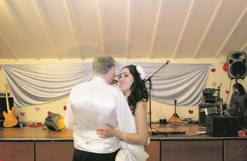 First dance . . . Christopher Swift and Larisa Matiagina at their Dunedin wedding in April.
...