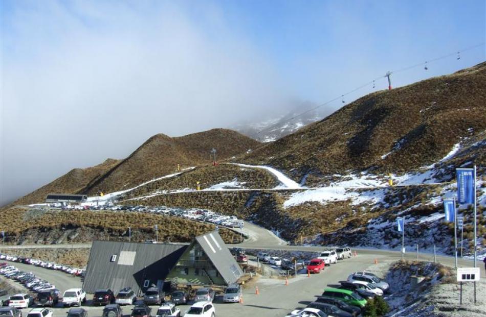 The area around Greengates Express on Coronet Peak yesterday. Photo by Christina McDonald.