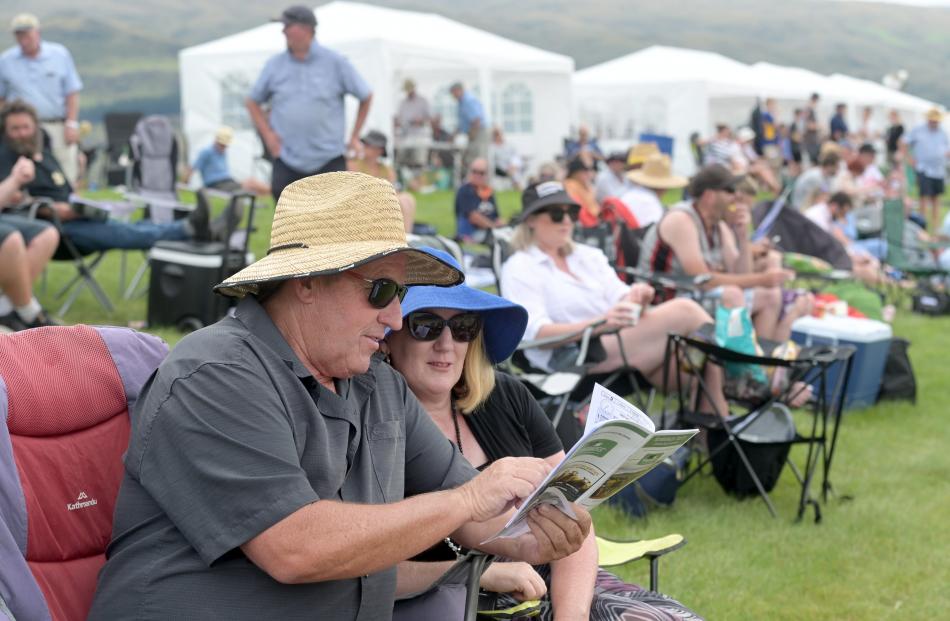 Blenheim couple Joe Blakiston and Carolyn Jones check their rivals’ form. They were members of a...