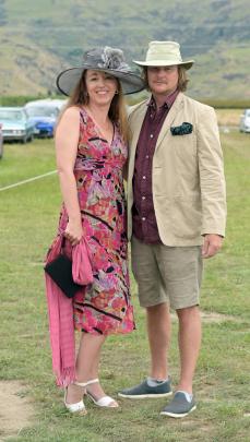 Olivia Morris and Duncan H. Macnicol, both of Auckland, ready for the fashion event. Mr Macnicol...