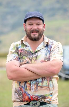 Preparing for his catwalk debut is Stew Thomson, of Winton. He won the men’s section in the...