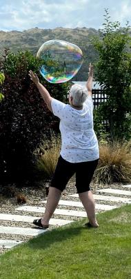 Julie Notman, of Clyde, and her illusive Lotto win on January 1. PHOTO: ROSS NOTMAN
...