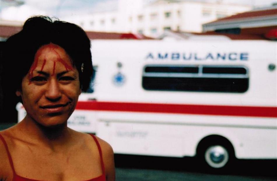 A Simulated Patient Development Unit actor takes part in a training exercise for young doctors.