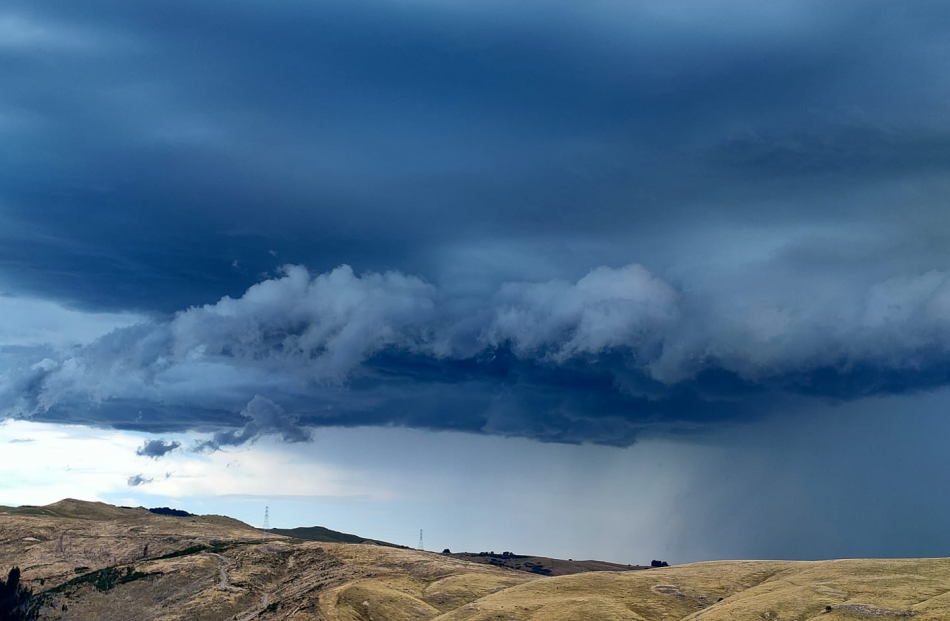 The storm clouds, looking towards Kennedys Bush from Westmorland, were captured by Alan Clelland....