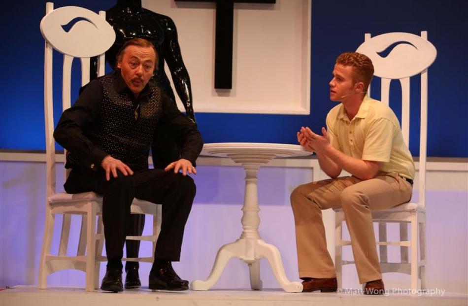 Georges (Alex Derbie) hears the bad news from his son, Jean-Michel (Finley Brentwood), that he is...