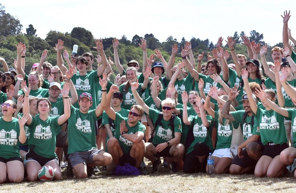 Students from University of Otago flats prepare to compete in the annual Unipol Collegiate Sports...