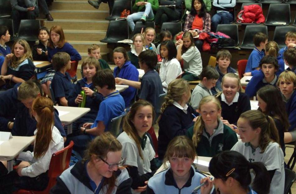 Forty-four teams - the maximum number - filled the Cromwell gymnasium for the Central Otago years...