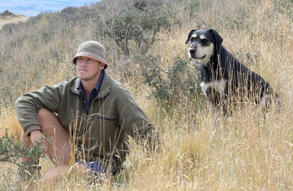 Angus Mitchell, of Middlemarch, with dog Charlie.
