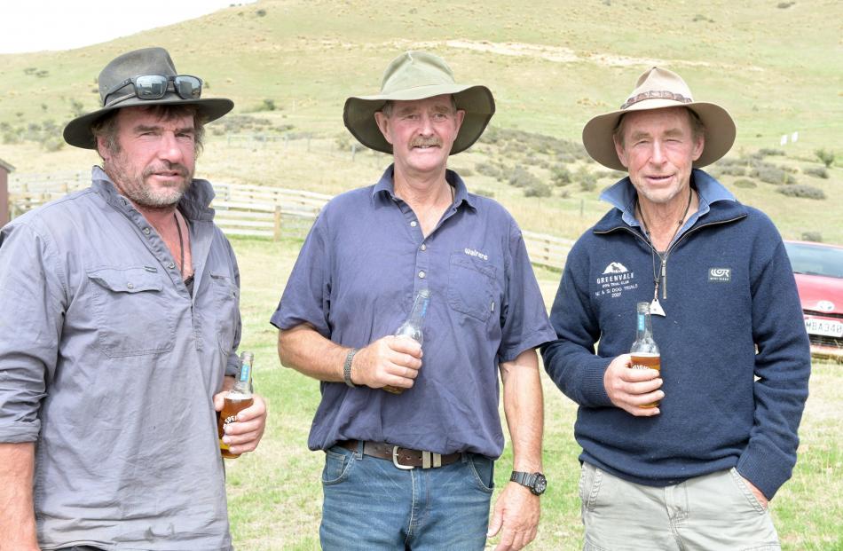 Andrew Hore, of Patearoa, Murray Dodds, of Waihemo, and Alan "Snow" Stewart, of Galloway.