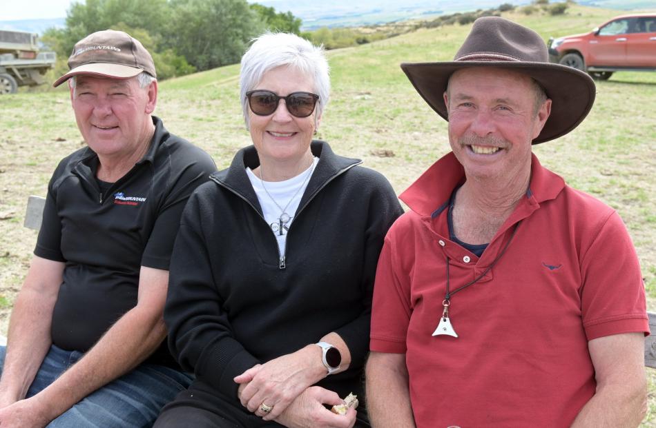 Max O'Donnell, of Alexandra, and Judy and Ray Stewart, of Gore.