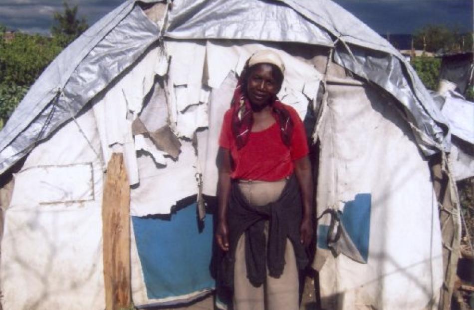 The tent in which they were living previously.