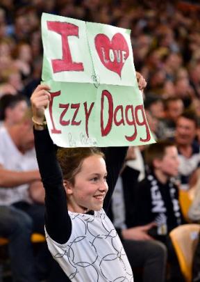 Riley Ballantyne (9) of Winton, declares her support for All Black fullback Israel Dagg