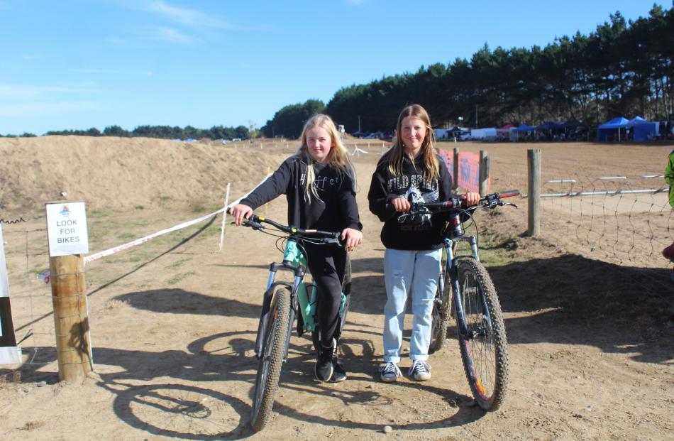 Maci Fleury (12), of Dunedin, and Alyssa Goble (12), of Tapanui.