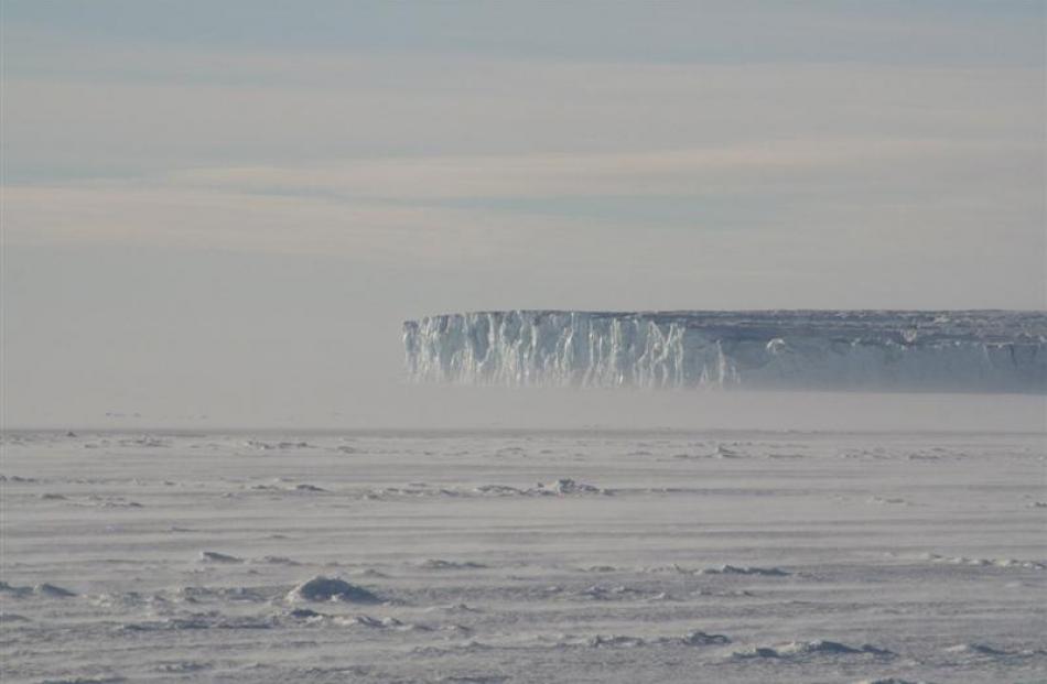 The Barne Glacier, between Cape Evans and Cape Royds. Photo by Grahame Sydney.