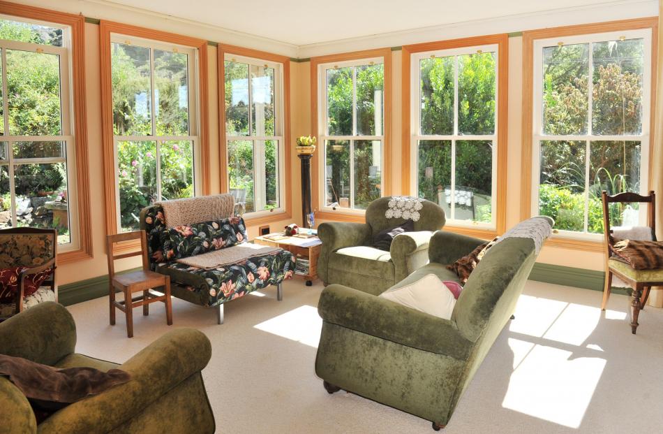 The sunroom is a former bedroom that has doubled in size.