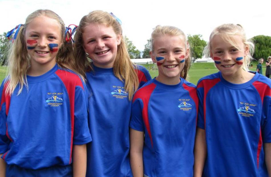 Nell Watherston (left, 11), Alice Robinson (11), Claudia Watts (11) and McKenzie Galbraith (11),...