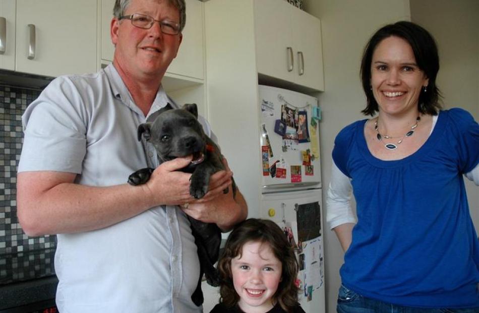 Roy, Megan (6) and Maria De Cort, of Clyde, are enjoying life in Central Otago. Staffordshire...