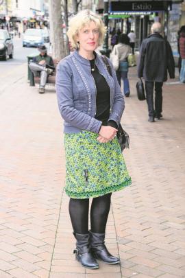 Pam wears Loobie's Story jacket, skirt from French Floozie and boots from I Love Paris. Bag is...