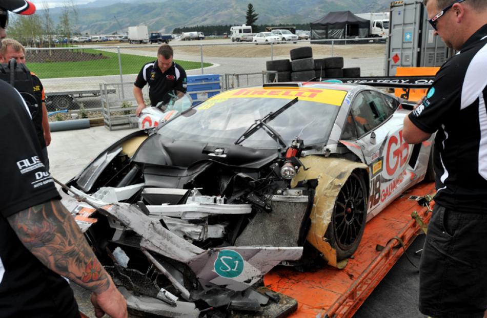 One hundred thousand dollars of damage and a trip back to Australia for repair, this Lamborghini...