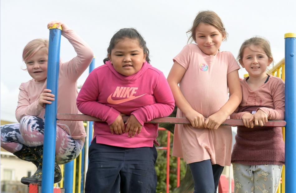Sofia Mahon (7), Eseta Malama (5), Atawhai Foley (6) and Payton Cairns (6).