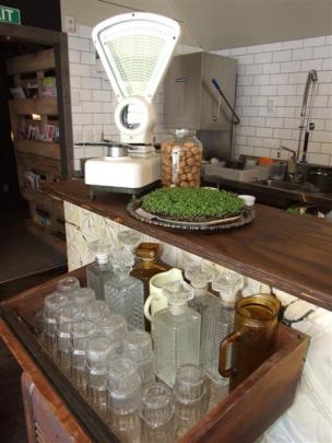 Old whisky decanters give a taste of days gone.