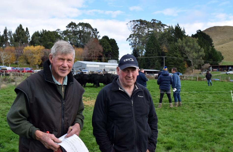 Alan Wilson and Barrie Leslie, both of Owaka.